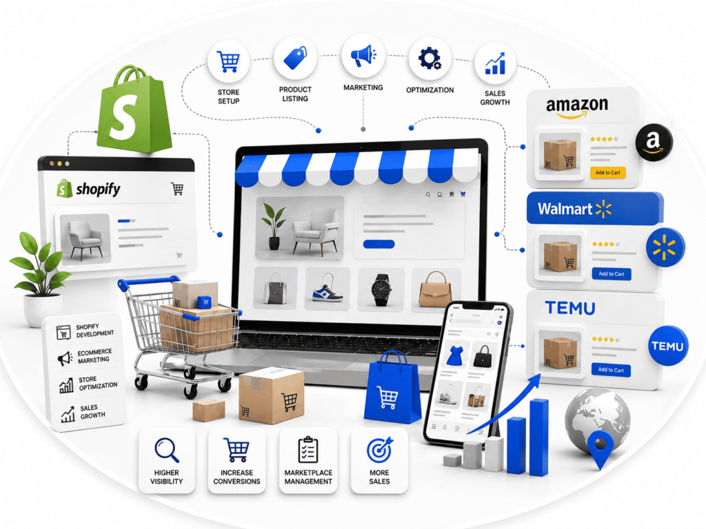 online e commerce marketing and marketplace management