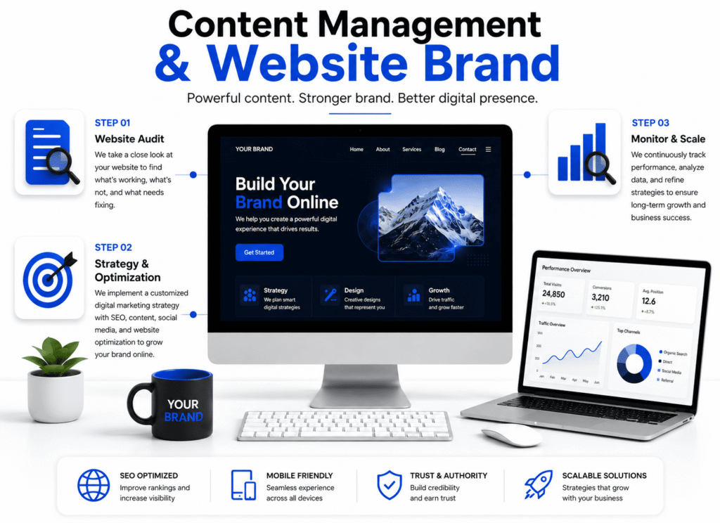 strategic content management and website brand optimization for digital growth